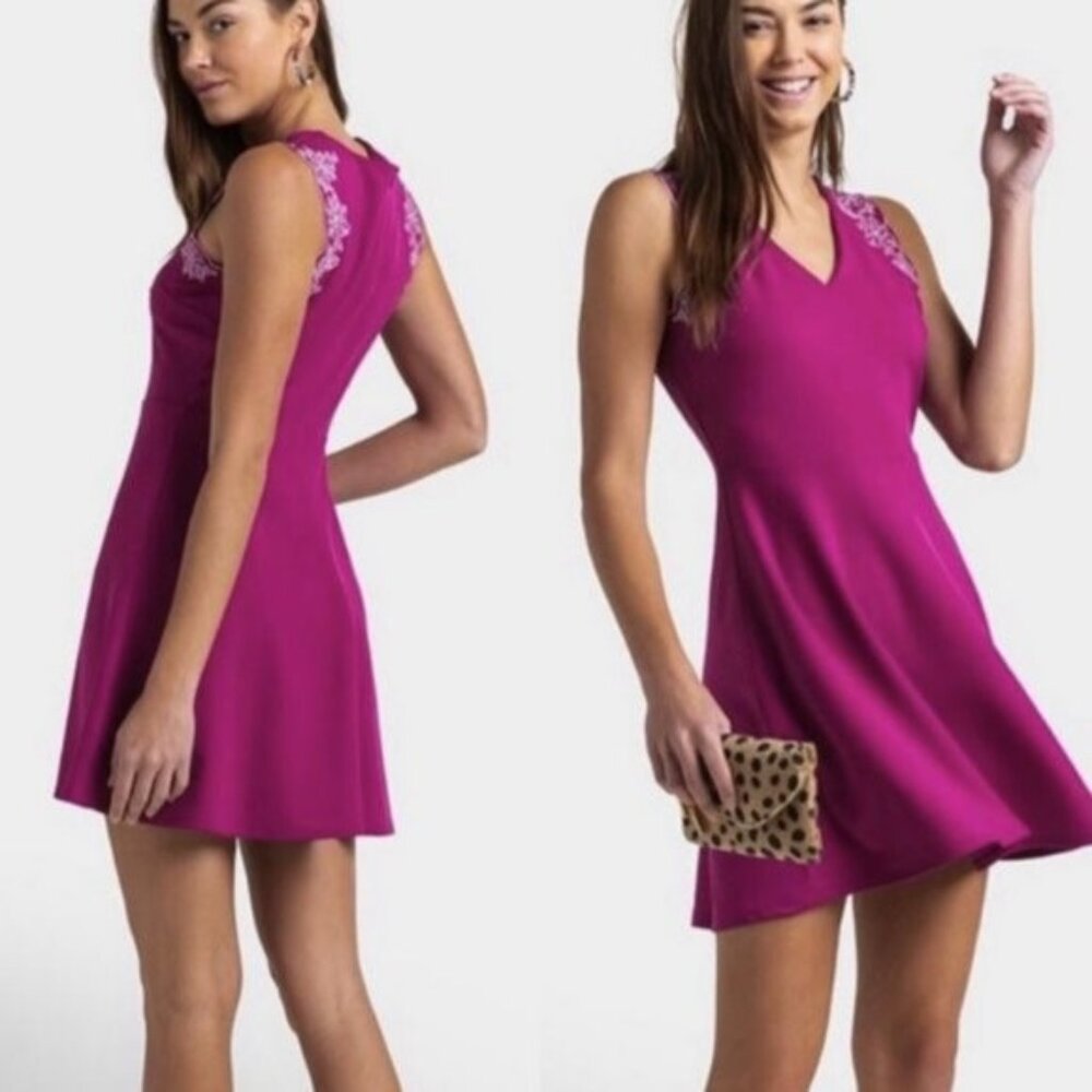 NWT Stretchy purple floral mini dress